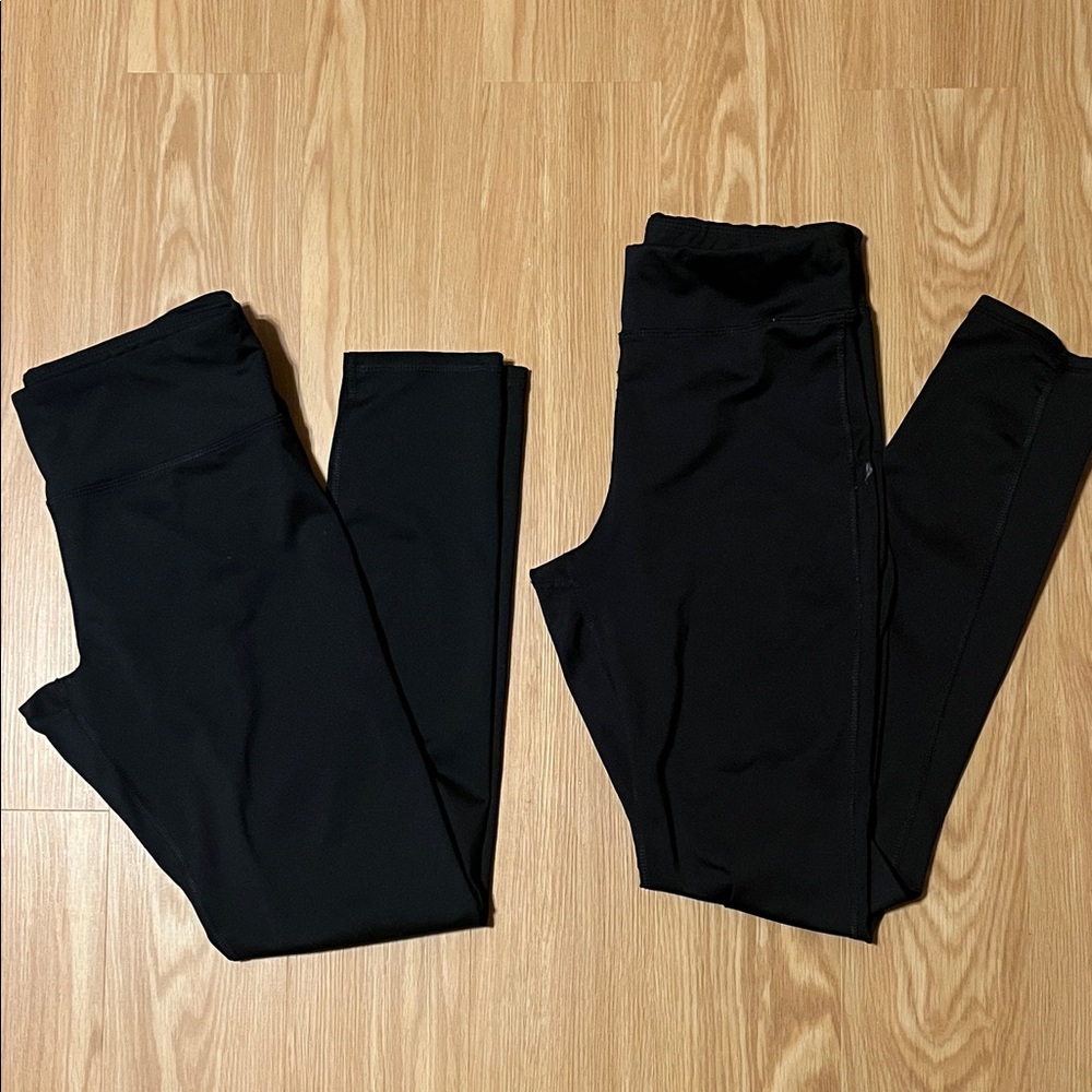 Lot of 2 Old Navy Active Go Dry Black Leggings, size girls XL 14-16
